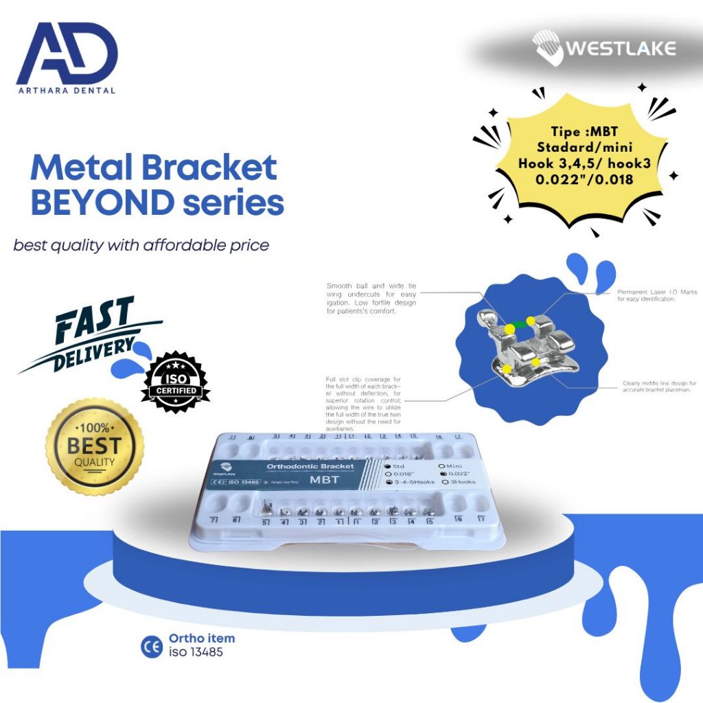 metal bracket Beyond series MBT/ orthodontics bracket AO style / bracket konvensional westlake