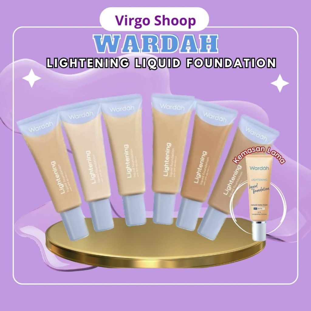❤️VIRGO❤️ Wardah Lightening Liquid Foundation 25ml - Wardah Foundation Kemasan Baru - Virgo Shoop