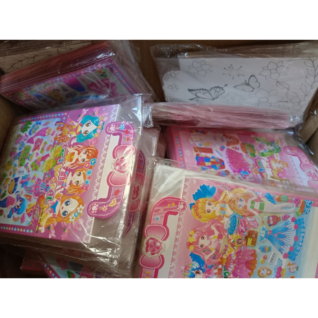 

stiker bp tas kecil gambar kartun embos 20 pcs