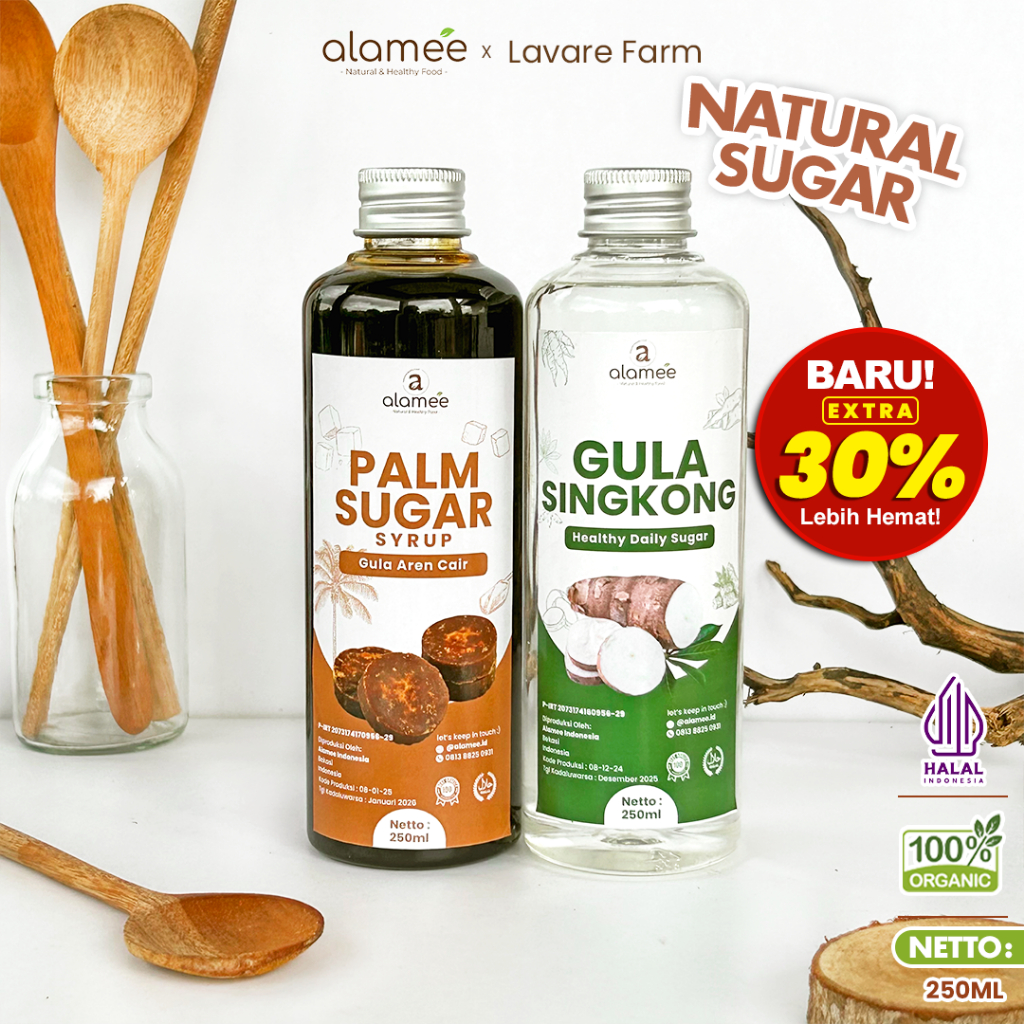 

ALAMEE Gula Aren Cair Singkong Ketela Palm Sugar Cair Organic Organik Pure Murni Sirup Pemanis 250ml BUMA