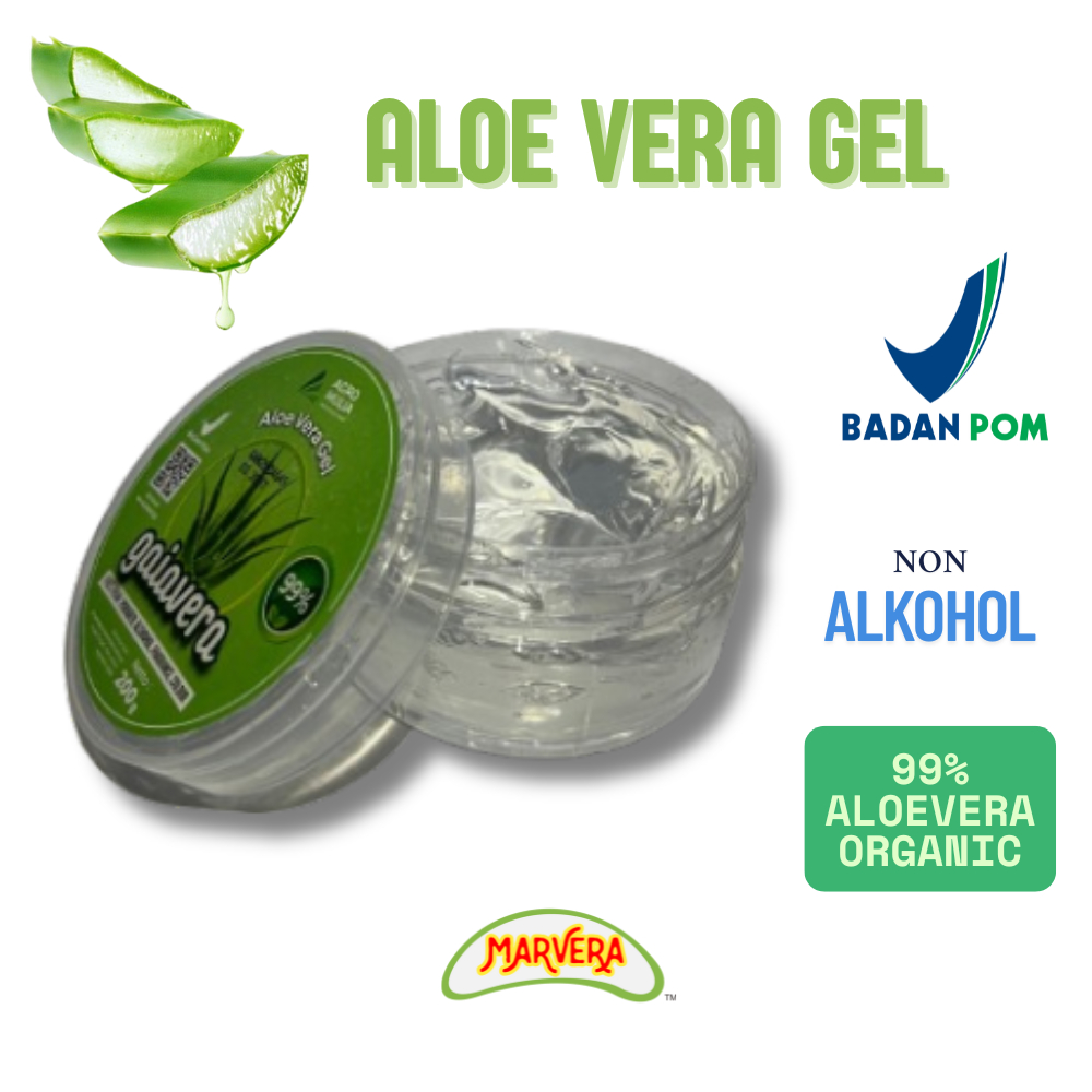 Gel Lidah Buaya Untuk Wajah dan Rambut 99% Aloevera Organic Non Alkohol