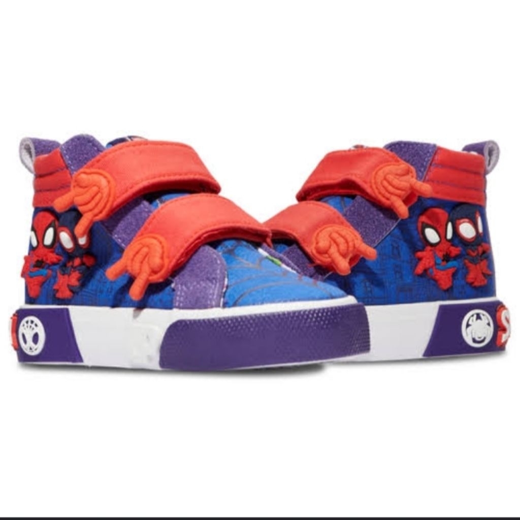 NEW Sepatu Sneakers Anak Spiderman Biru | Kids Shoes Spiderman | Sepatu Anak Laki-Laki Spiderman | S