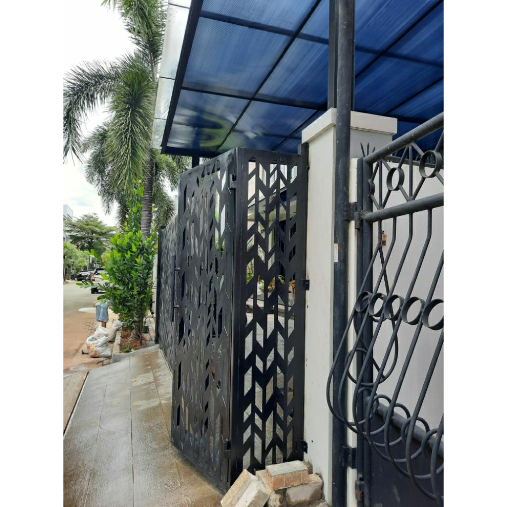 pintu dorong cutting laser