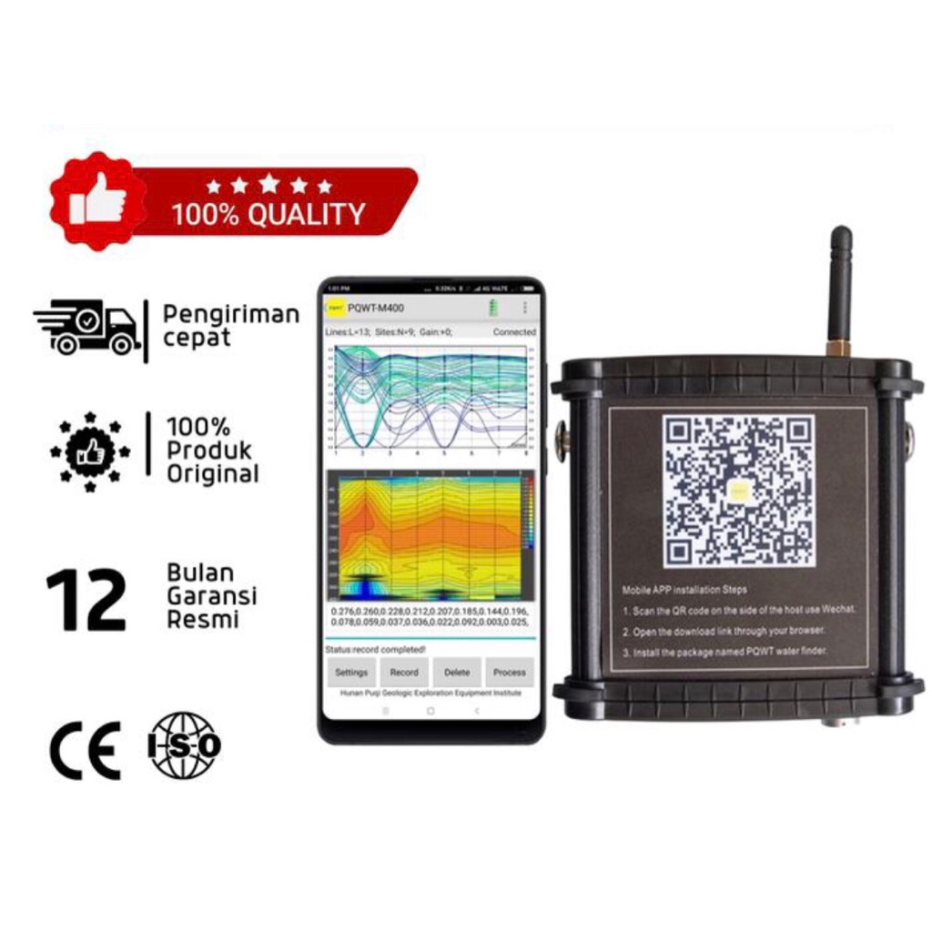 PQWT-M100 underground Water Detector 0-100m drilling find fresh water