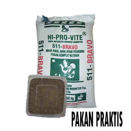 Pakan Ayam PUR Hi-Pro-Vit 511 Bravo Repack [1 Kg]