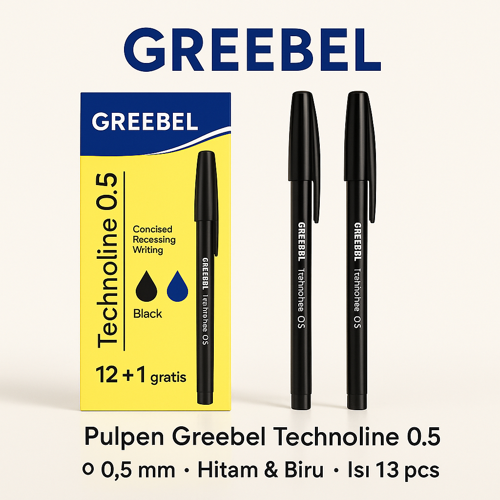 

GREEBEL Pulpen Gel 0.5mm 12 Pcs Bolpen Pena Pen Alat Tulis Gel Tebal