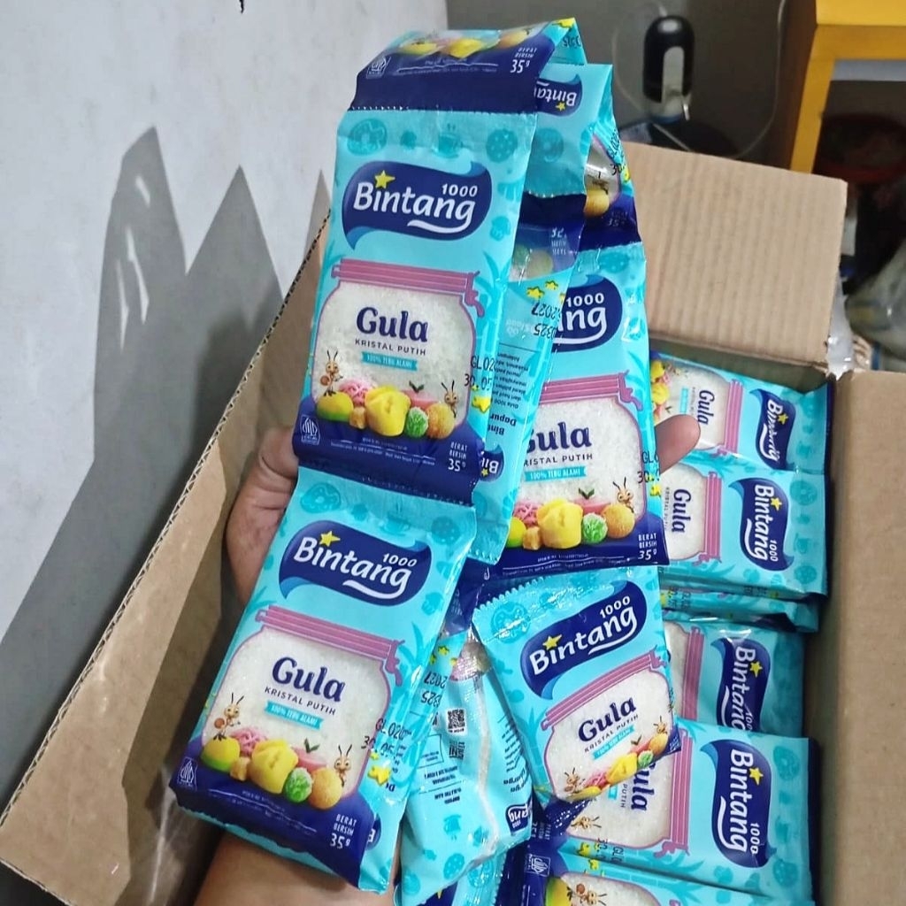 

Gula Pasir Renceng Seribu Bintang 35 gram isi 10 pcs