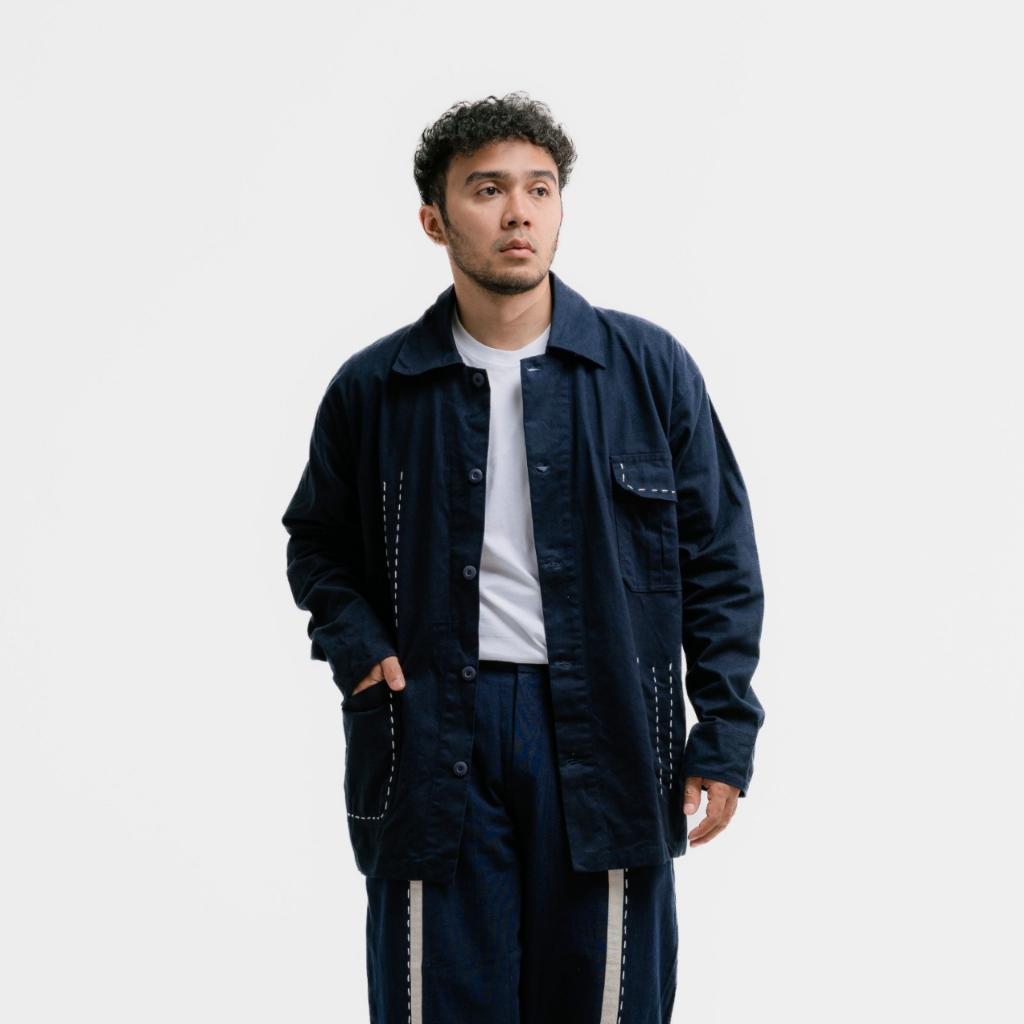 Dama Kara Jalin Jacket Sashiko