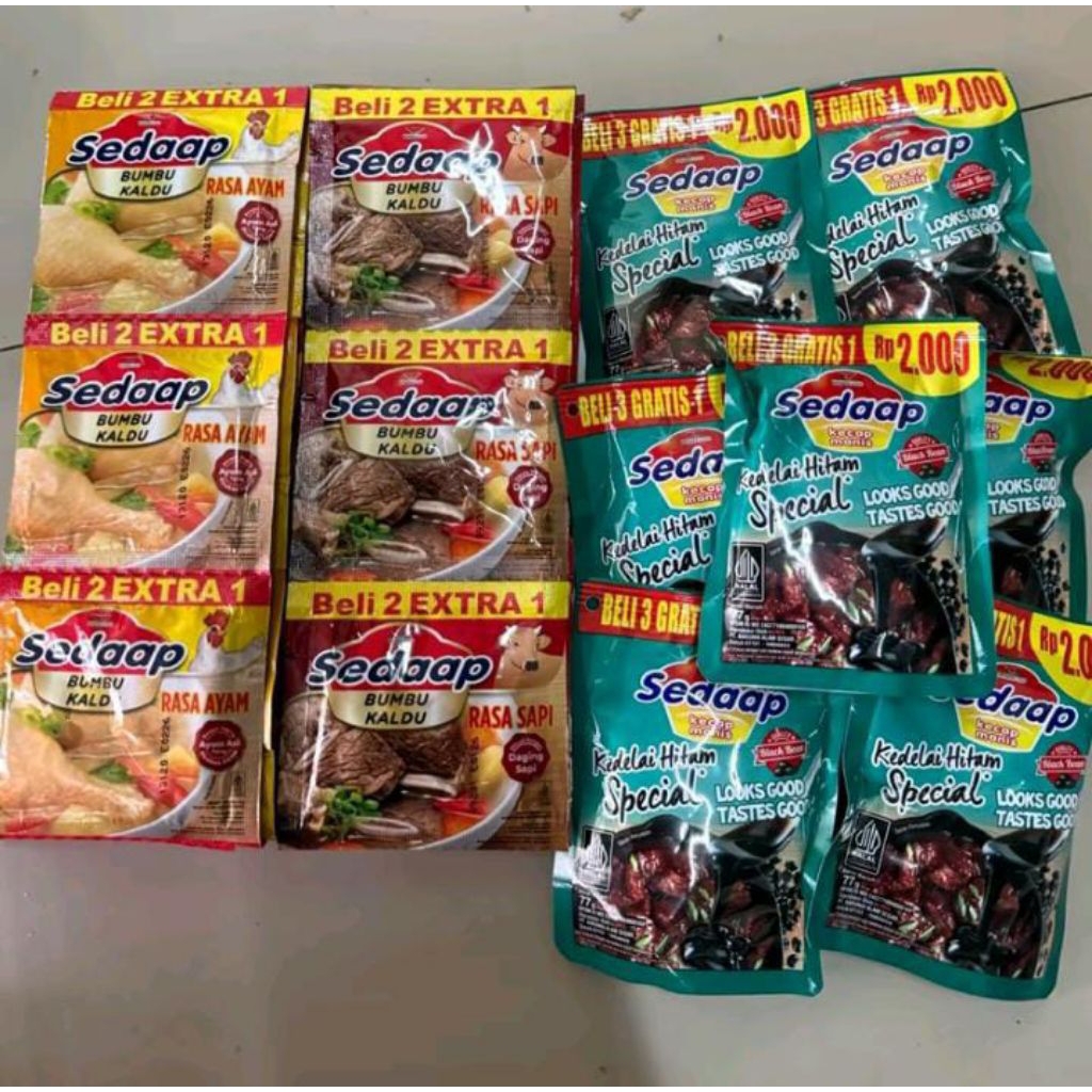 

PAKET MASAK 36 Bumbu Kaldu + 7 Kecap Sedaap 2000an