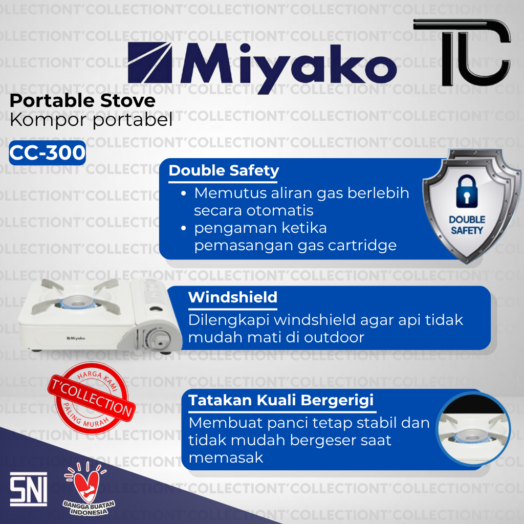Kompor portable Miyako CC-300 Kompor Travelling  CC-300 Miyako