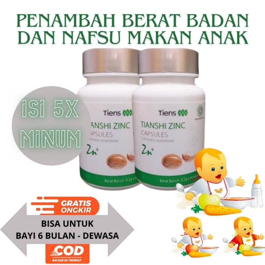 COD (Gratis Ongkir) Zinc Capsule Vitamin Penambah Nafsu Makan Anak bisa dikonsumsi dari bayi 6 bulan