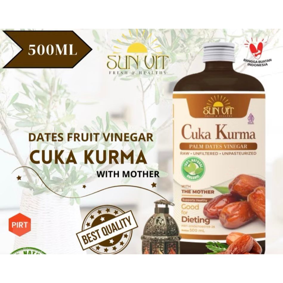 

500ML Cuka Buah Kurma Murni / Cuka Kurma Sun Vit