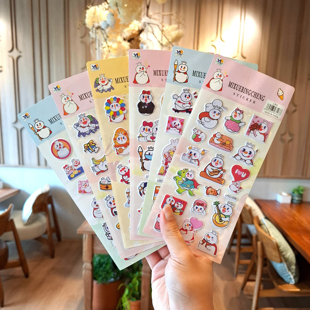

[LRO] Sticker Timbul Gambar Tempel Stiker Anak Karakter Kartun Mixue