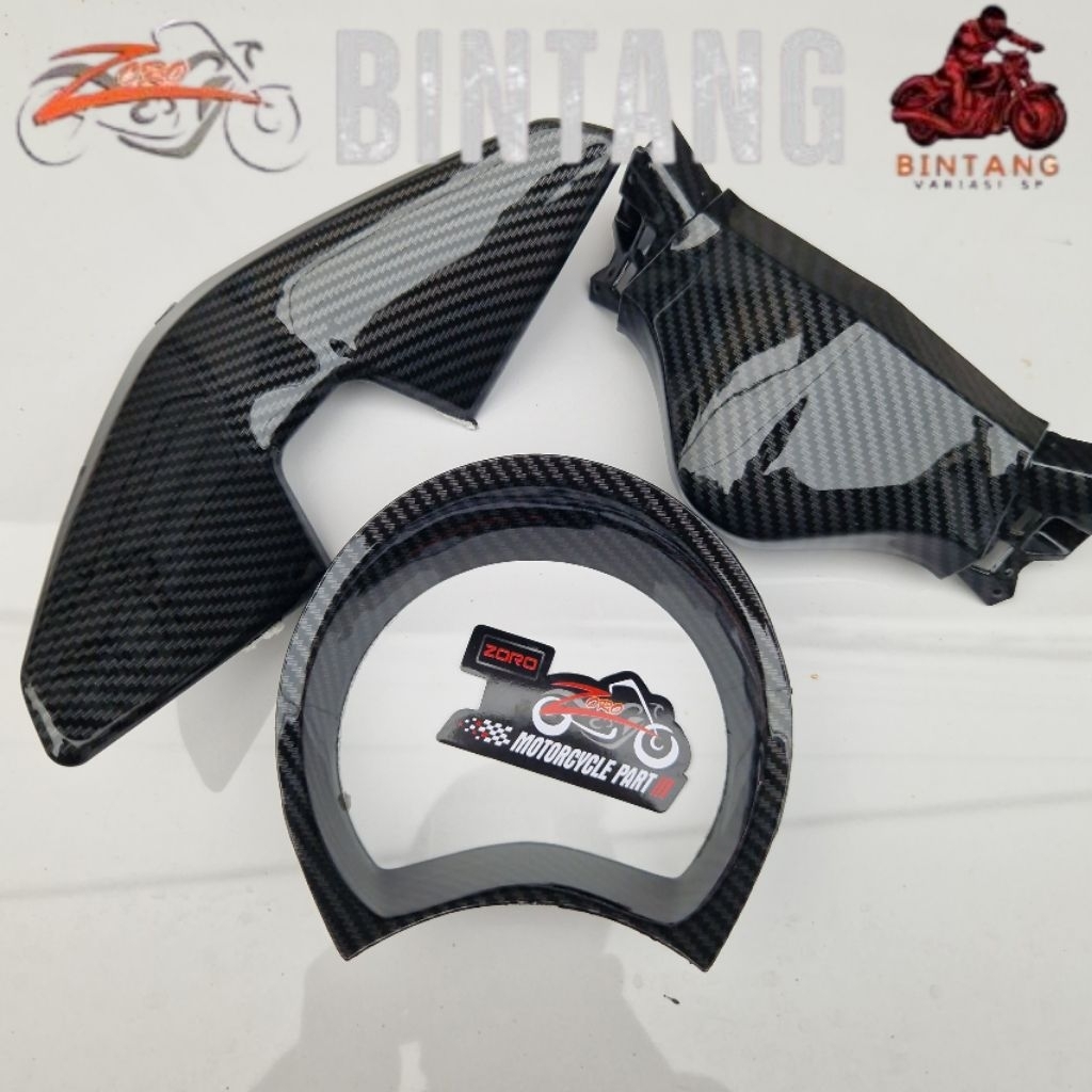 PAKET COVER STANG/SPEEDO/DAGU YAMAHA NMAX OLD 2015-2019 CARBON ZORO IMPORT