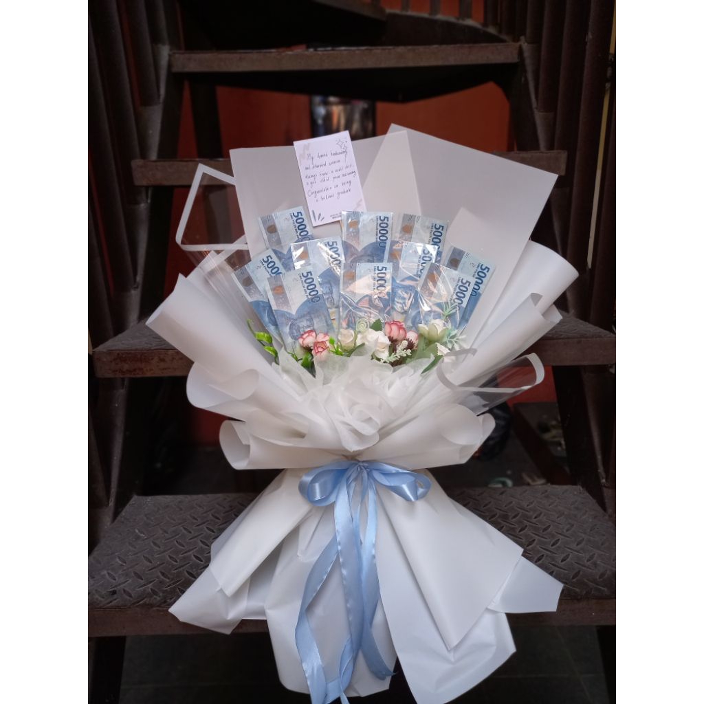 Buket Uang Money Bouquet 50 ribu Instant Bandung | Cherries Paradise