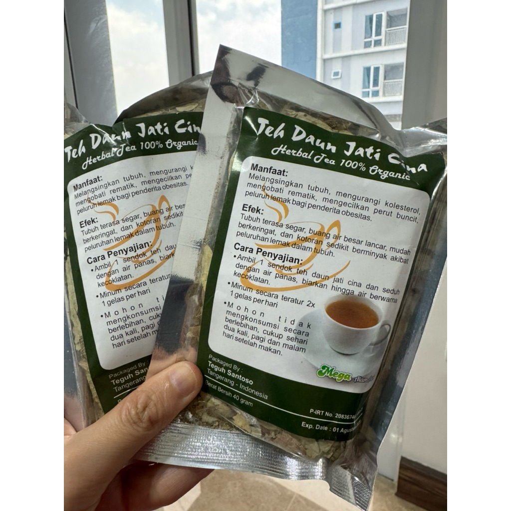 

( BISA COD ) Teh Daun Jati Cina Original 100% alami Herbal dan air Teh Pelangsing Penurun Berat Badan 40 gram