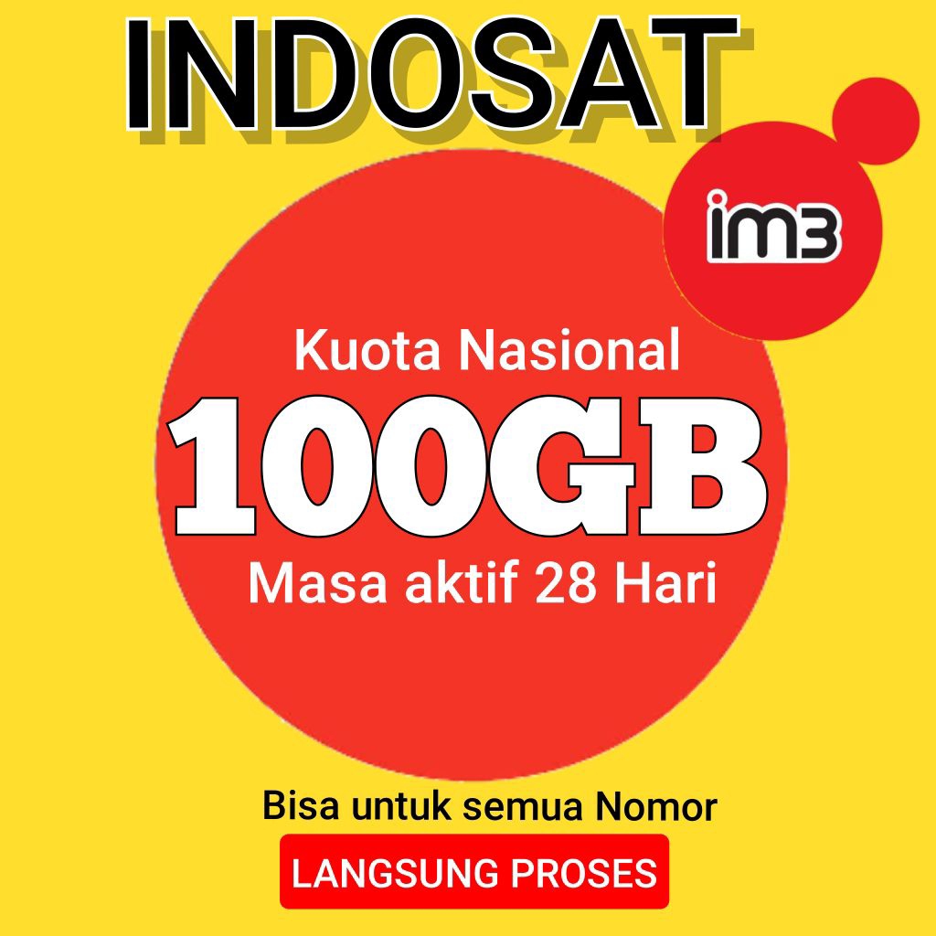 PAKET DATA/KUOTA INDOSAT FREEDOM INTERNET 100GB