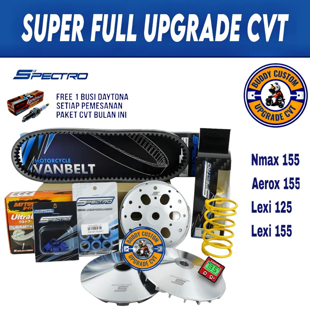 Super Full Upgrade CVT NMAX AEROX 155 LEXI 125 Mangkok Ganda Spectro Racing Astro Custom