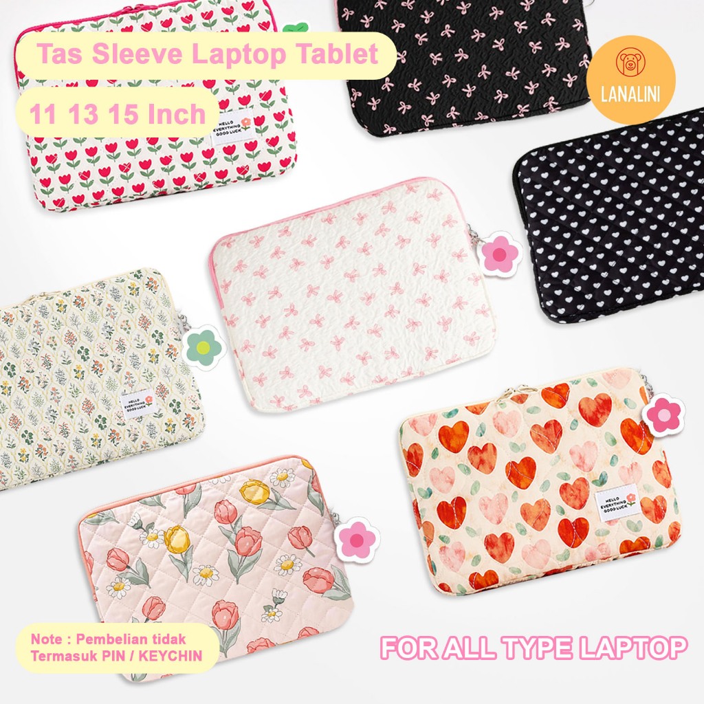 Tas Laptop Coquette Wanita Lucu Aesthetic Y2K 10 11 12 13 13.3 14 inch Sleeve Pouch Sarung Lenovo