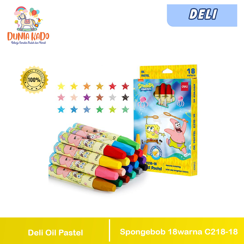 

Deli Oil Pastel SpongeBob 18warna C218-18