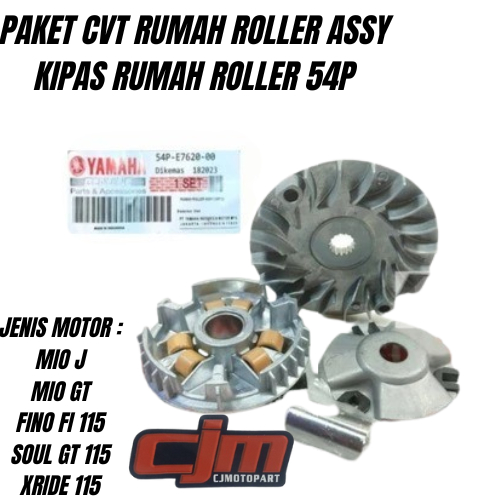 PAKET CVT RUMAH ROLLER SET KIPAS RUMAH ROLLER MIO J 54P BERKUALITAS ORIGINAL
