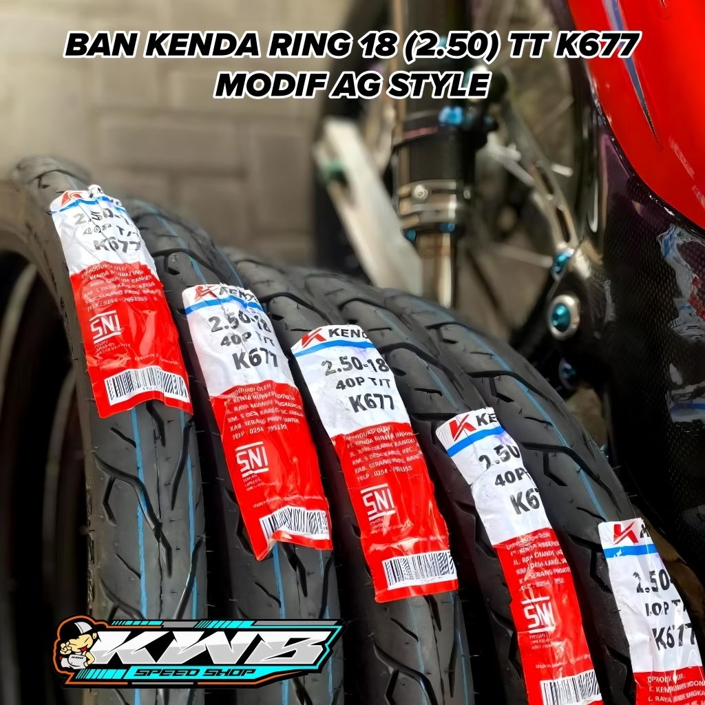 Ban kenda ring 18 ukuran 2.50 modif AG Style kenda k677 tt