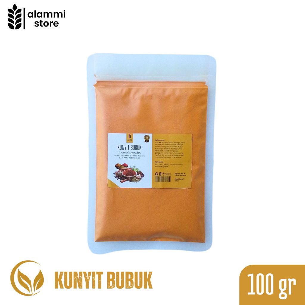 

Bubuk Kunyit Turmeric Powder 100 gr Tanpa Pengawet Tanpa Campuran Tanpa Msg Rempah - Rempah Spice Powder Untuk Bumbu Masakan Dan Jamu Tradisional