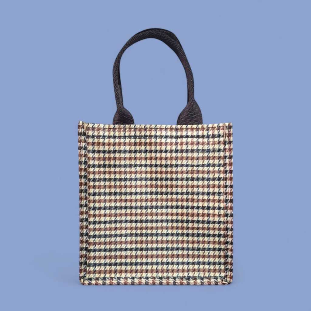 Tas Mini Houndstooth Kanvas Waterproof - Tas Jinjing Kanvas Waterproof
