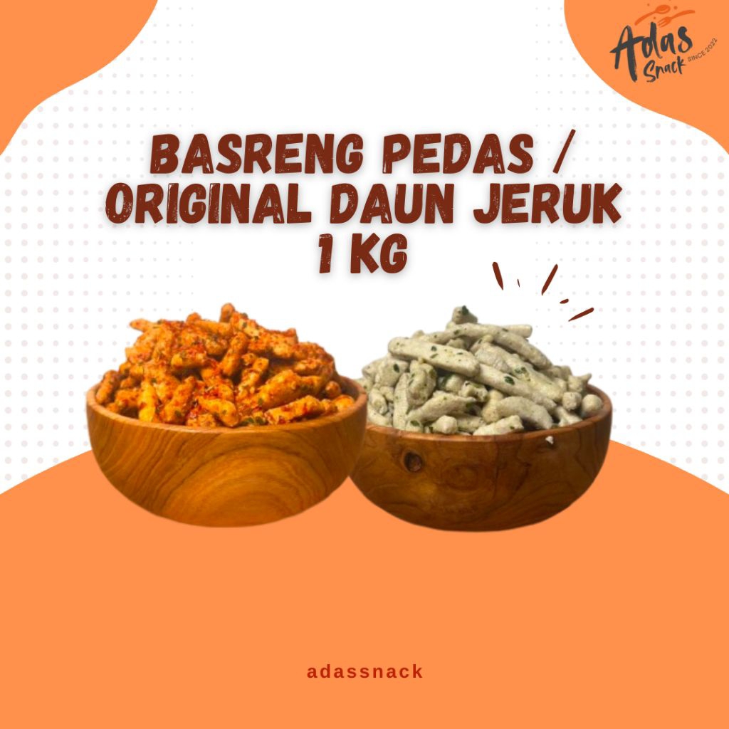 

1KG - BASRENG PEDAS DAUN JERUK ADASSNACK - BASO GORENG
