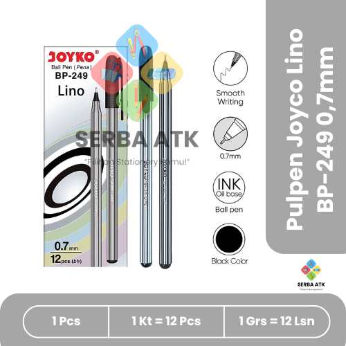 

[12 pcs] Pen/Pulpen ulir murah Joyco Lino BP-249 0,7mm