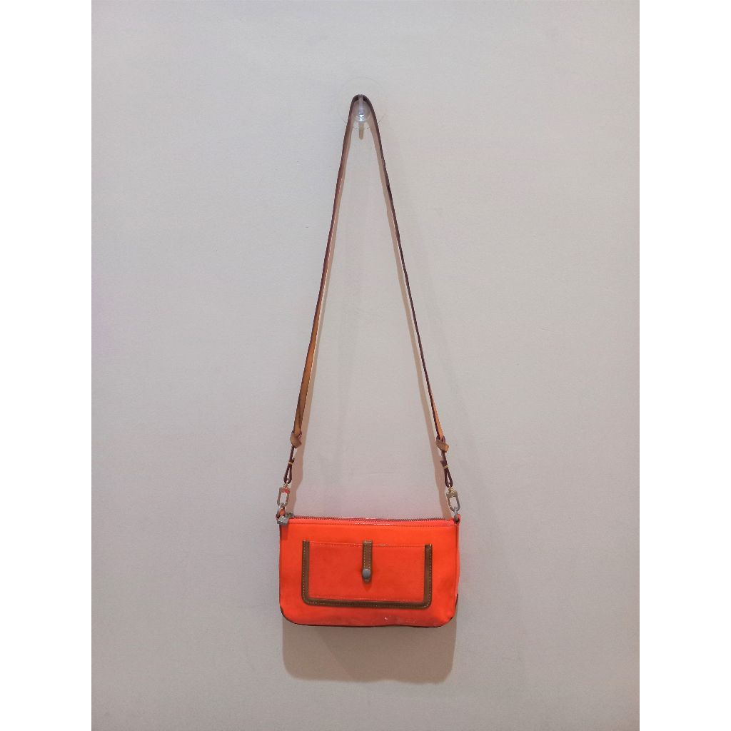 Tas Selempang Mini Orange Glossy