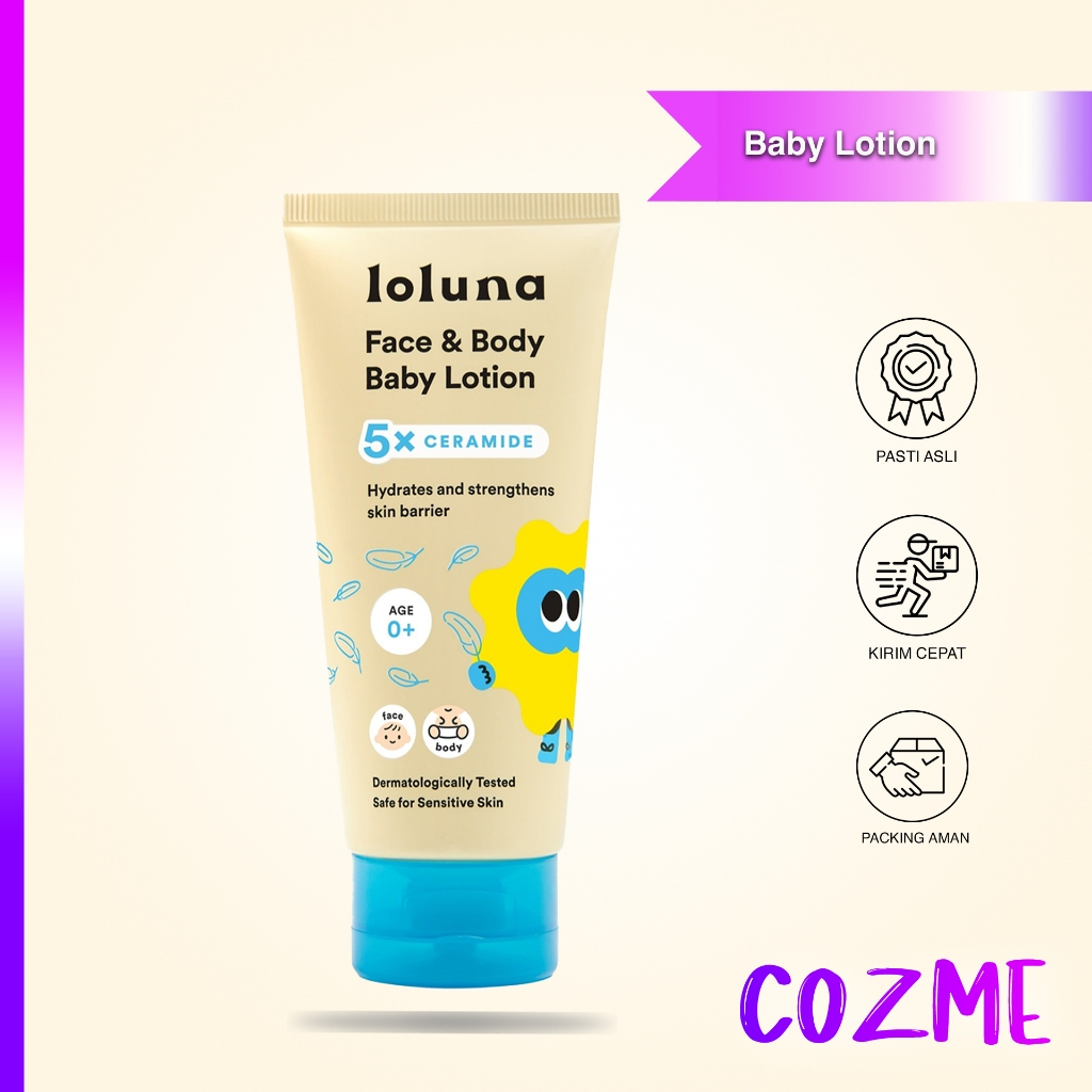 LOLUNA Face & Body Lotion | Losion/Krim Wajah & Badan Khusus Bayi & Anak