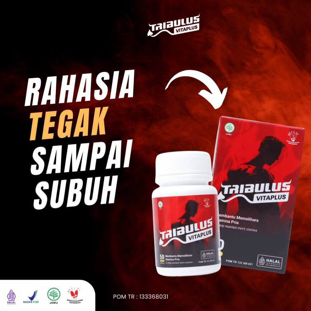 TRIBULUS VITAPLUS SUPLEMEN HERBAL ALAMI PRIA VIRAL IZIN BPOM HALAL ORIGINAL