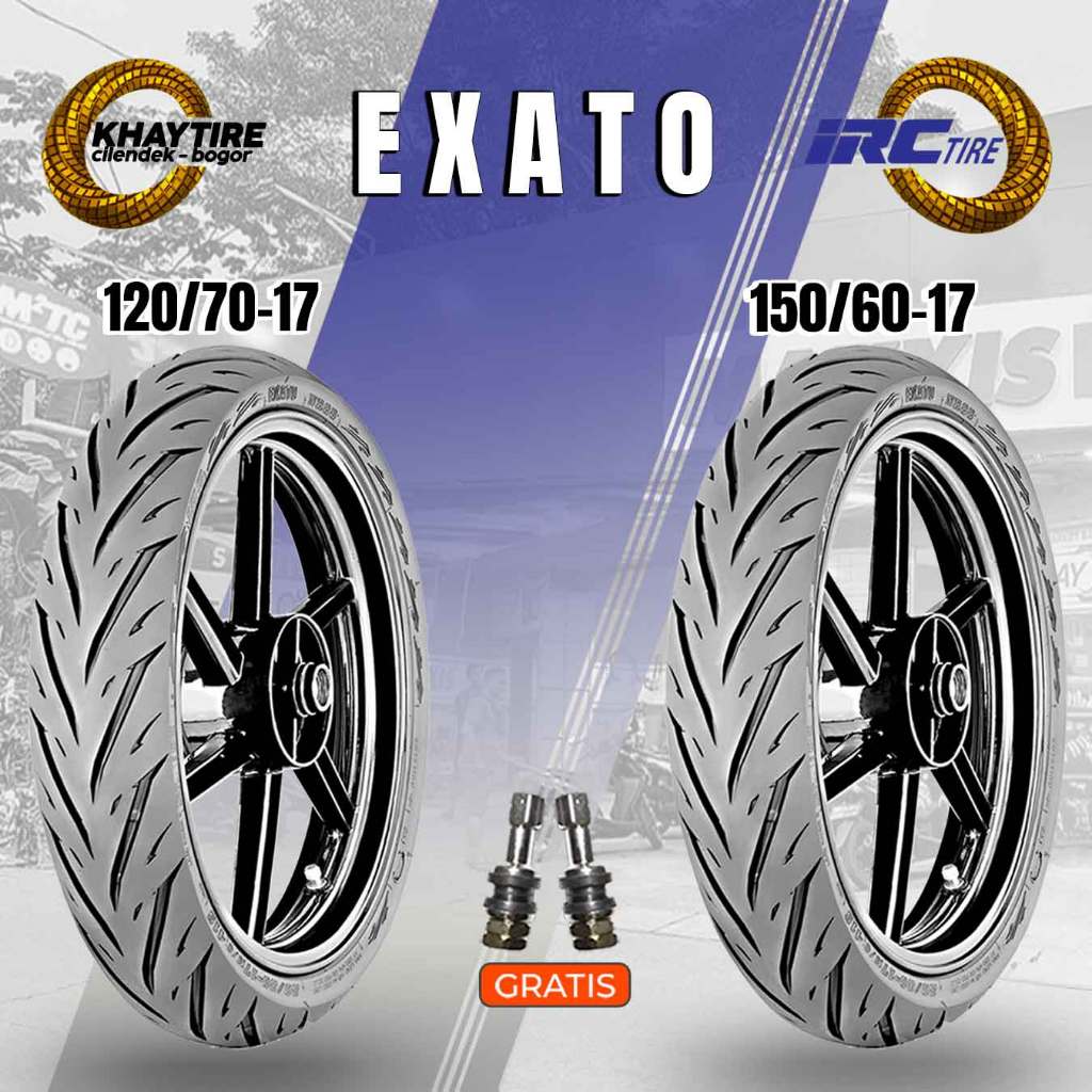 Paket Ban Motor Sport-Supermoto IRC EXATO 120/70 & 150/60 Ring 17 Tubeless