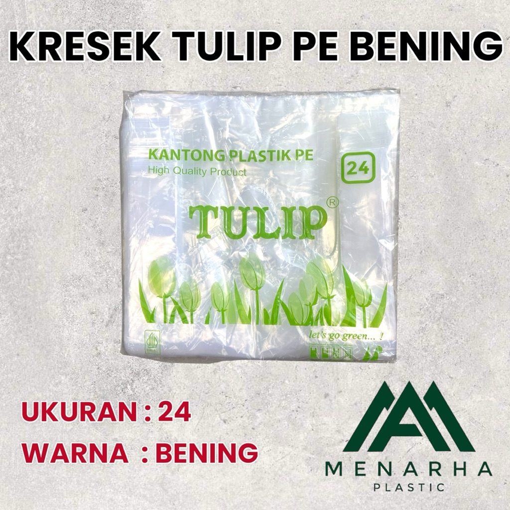 Kantong Kresek Plastik Tulip PE BENING Transparan 24