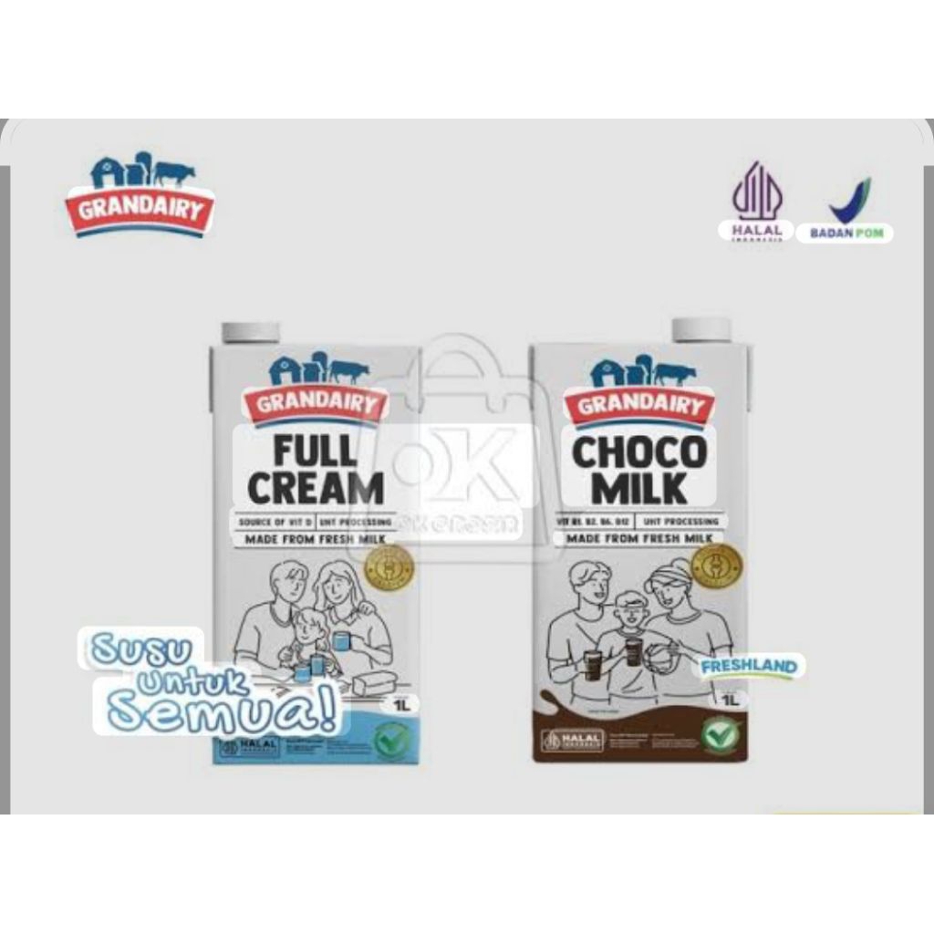 

Grandairy Susu UHT Full Cream / Coklat