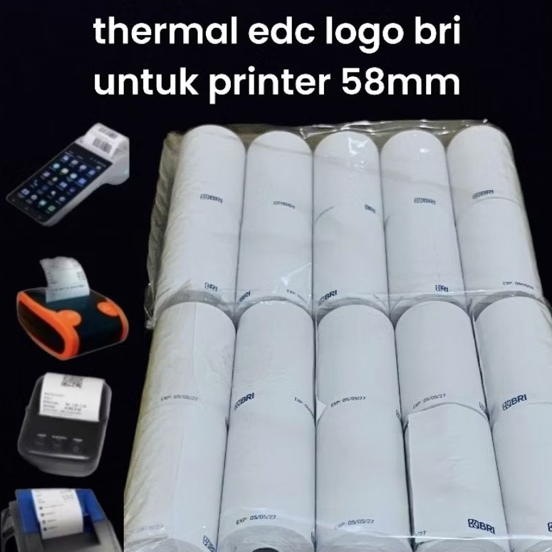 

Kertas struk kasir logo BRI murah 58/57x30mm isi 10 pcs