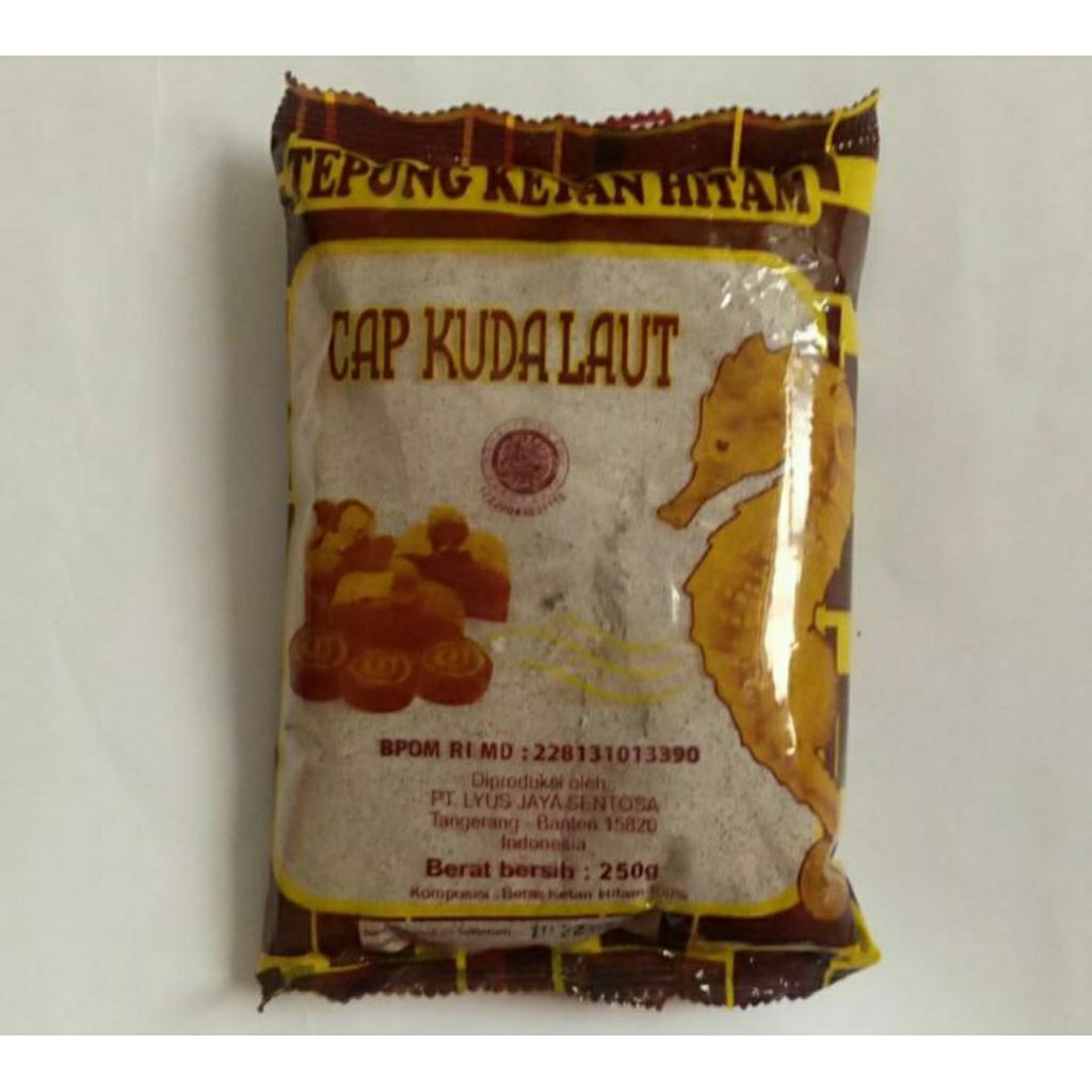 

Tepung ketan hitam/ketan item Cap Kuda Laut 250gr