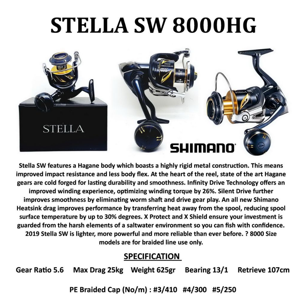 Reel Pancing Spinning SHIMANO STELLA SW