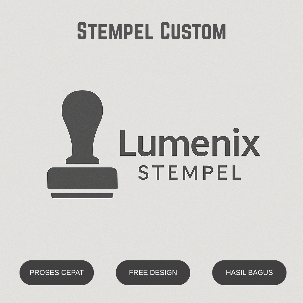 

Stempel Otomatis Custom, Free Design, Free Tambah Warna