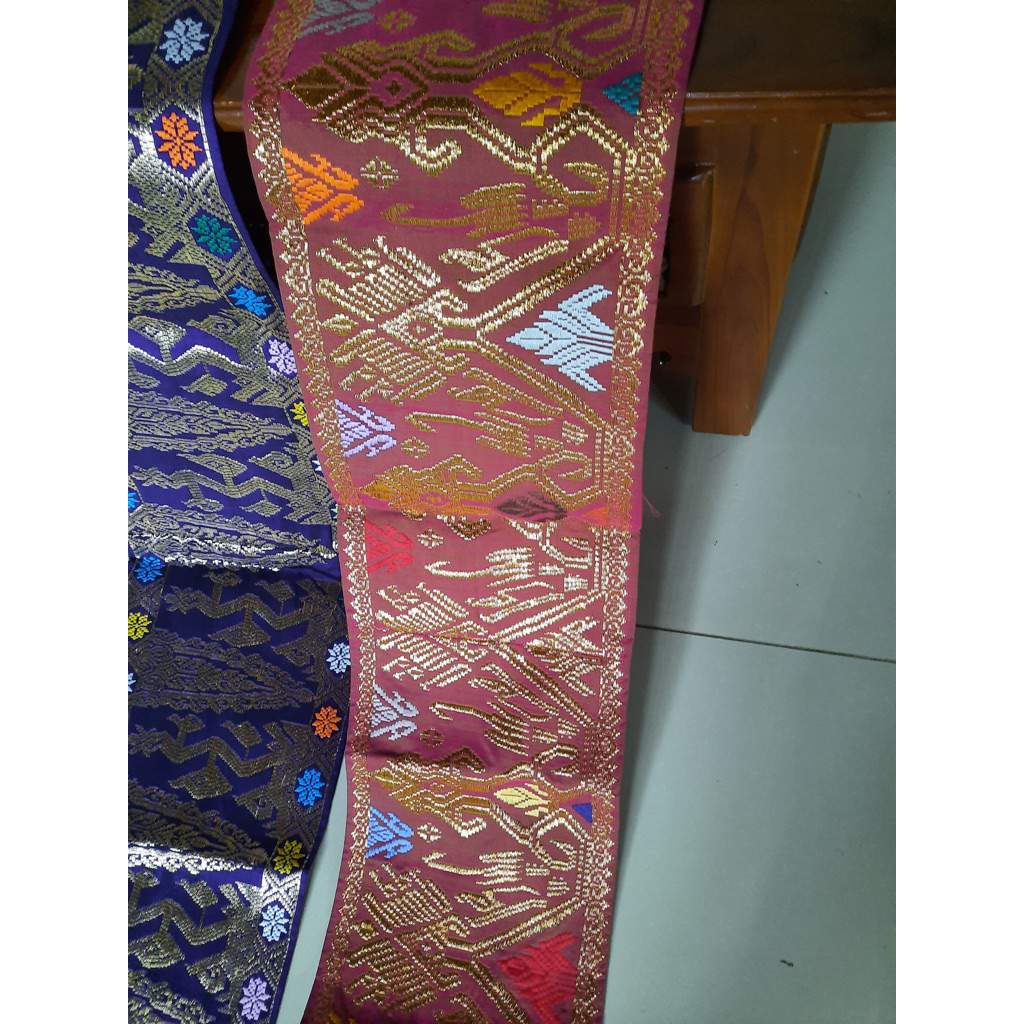 Kain Tenun Selendang Songket Hand Made Asli Bali