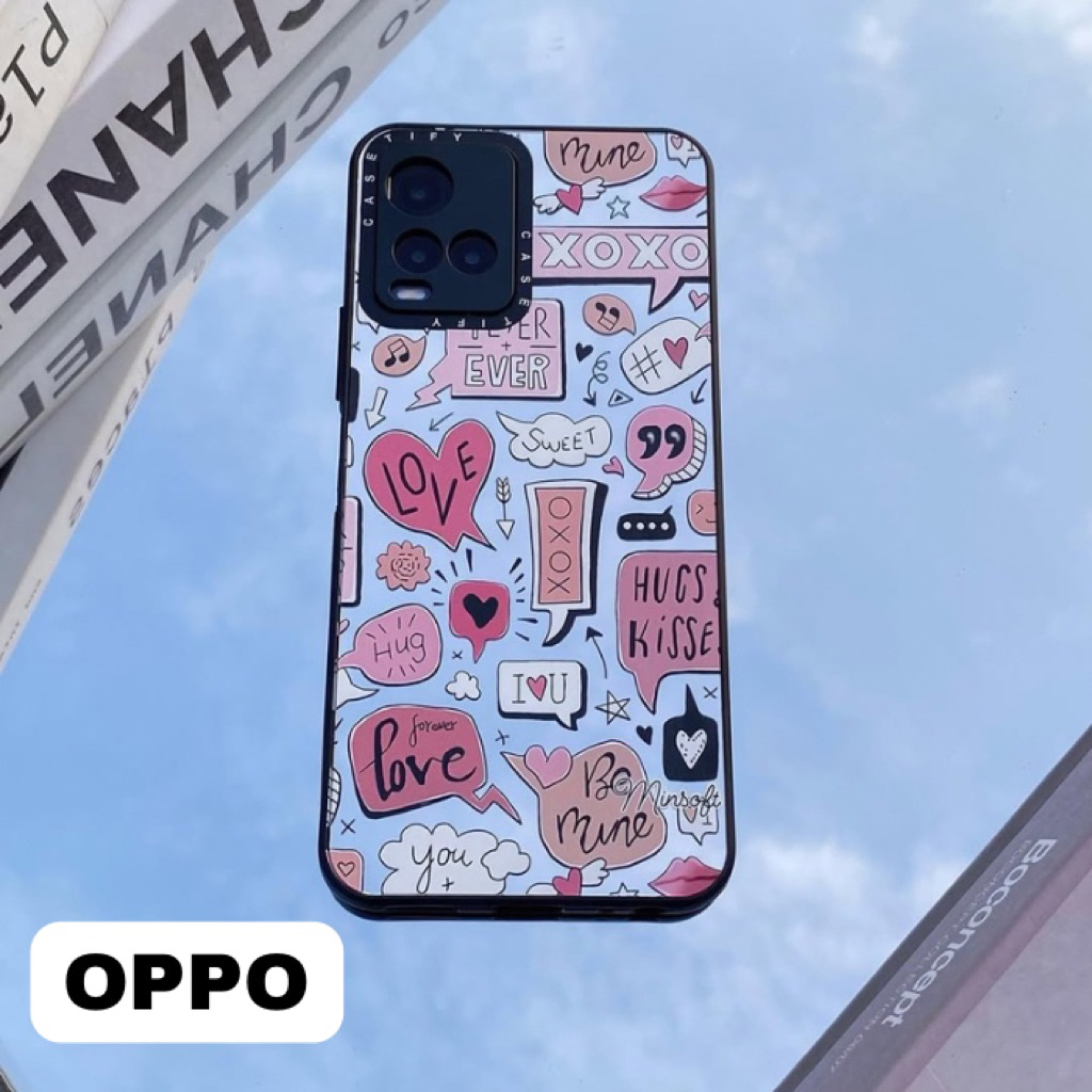 CASETIFY MIRROR PINK CASETIFY XOXO PINKY TYPE OPPO A57 2022 A77S A53 A16 A15 A52 A54 A1K A9/A5 2020 