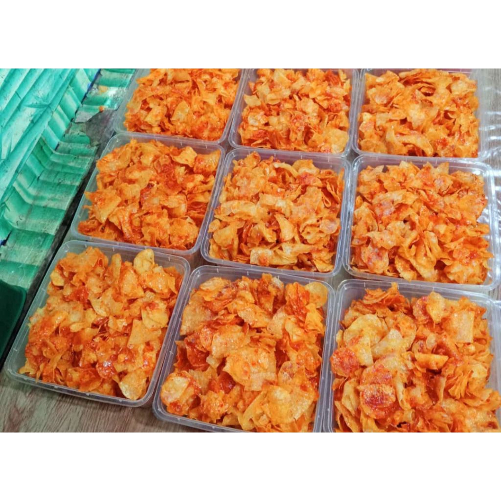 

kripik kentang pedas manis