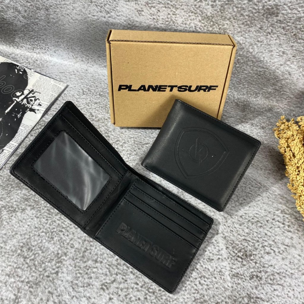 Planet Surf Dompet Lipat Surfing Premium Logo Full Emboss Slot Card 8 Free Box