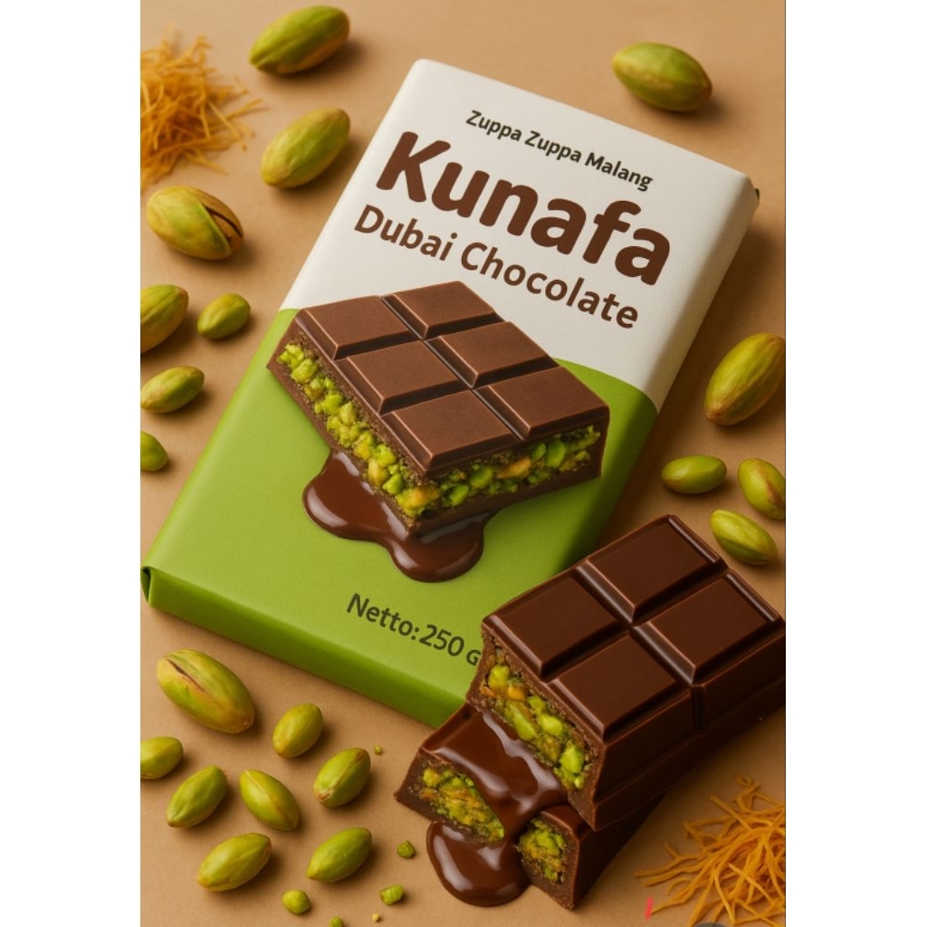 

wadistroalip Coklat Viral / Dubai Chocolate Crispi Kunafa / Kunafa Dubai Coklat Viral Large 225gr
