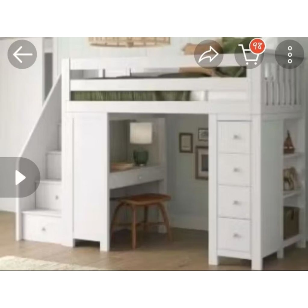 dipan tingkat custom lemari dan meja belajar