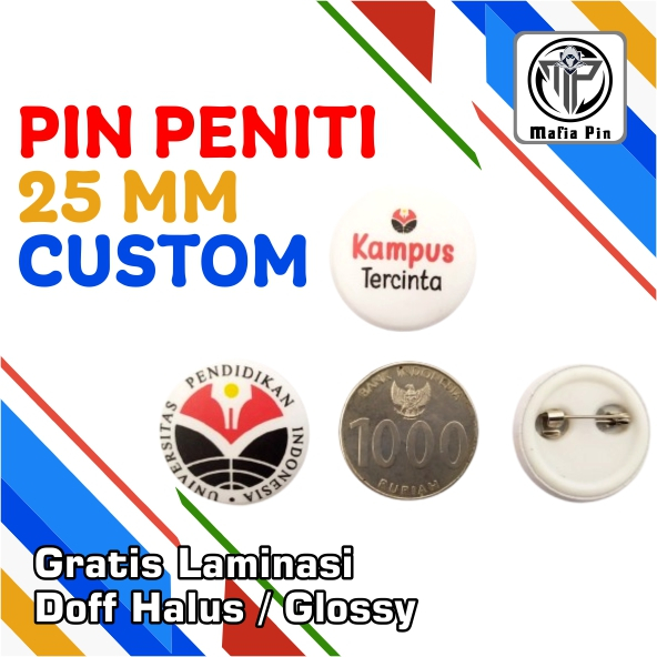 Promo Grosir Cetak Pin Peniti 25 mm Custom Murah