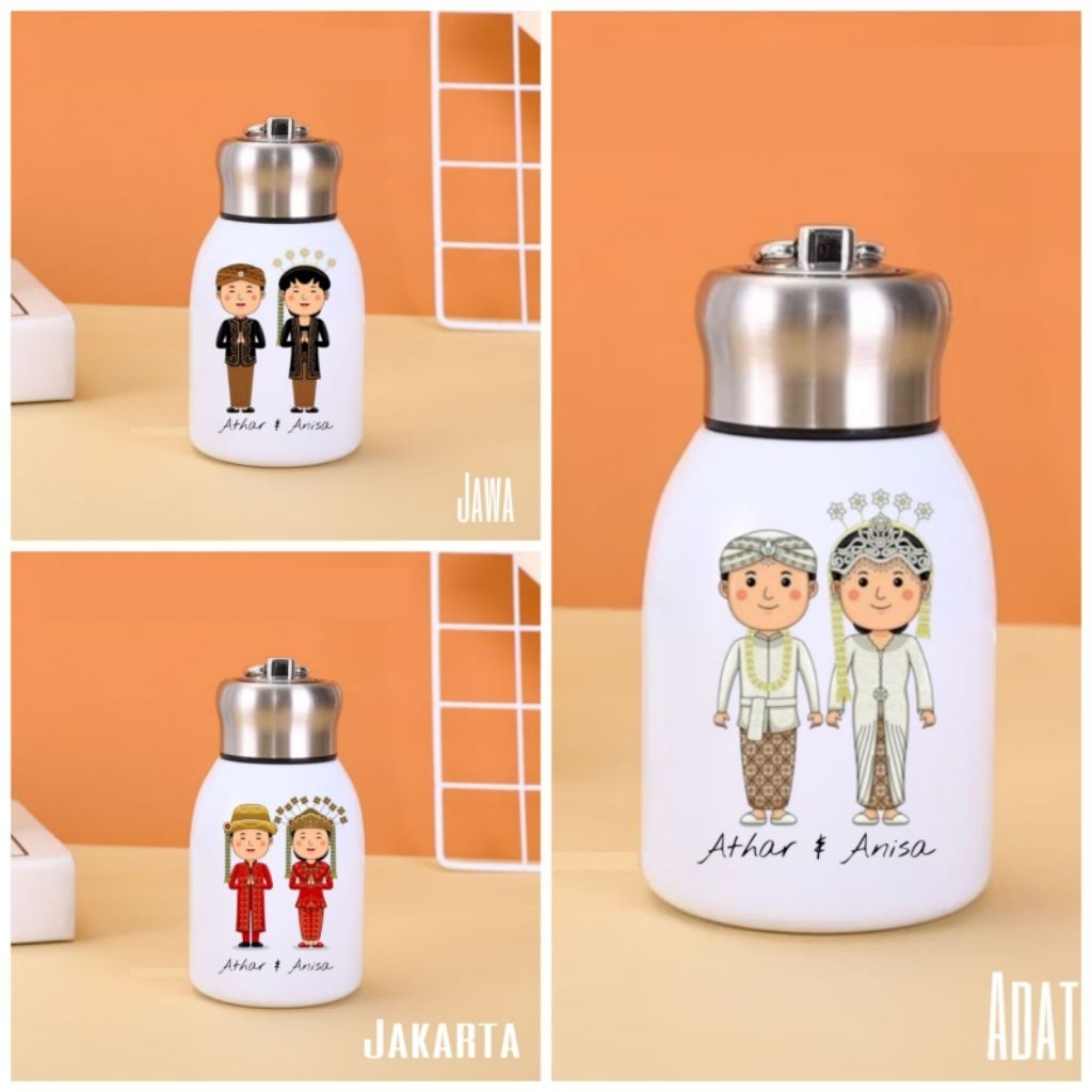 termos mini mug tumbler souvenir kado hampers pernikahan adat istiadat keren lucu unik murah berkual