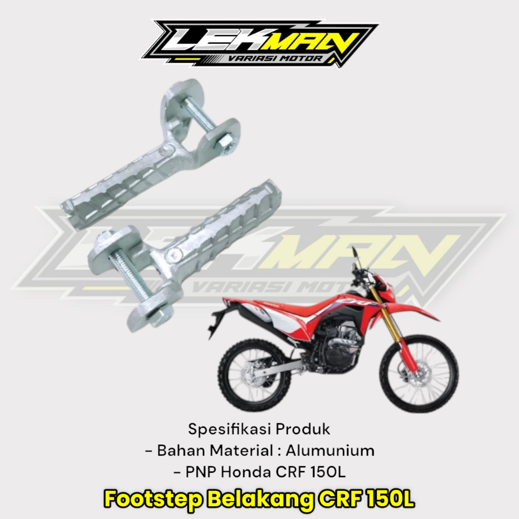 Pijakan Kaki Belakang CRF 150L Warna Silver