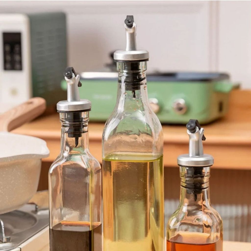 Botol Minyak Olive Oil Cooking Seasoning Bottle 500ml Bahan Kaca Tebal beserta Box
